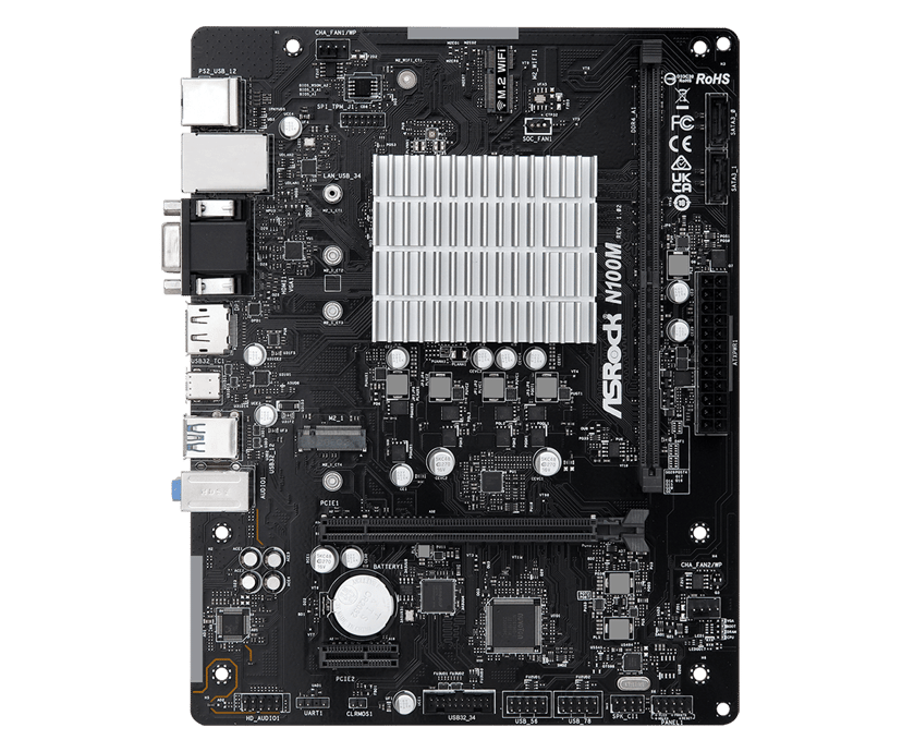 ASRock N100M NA (Integrert CPU) Micro ATX NA (Integrert CPU) Micro-ATX