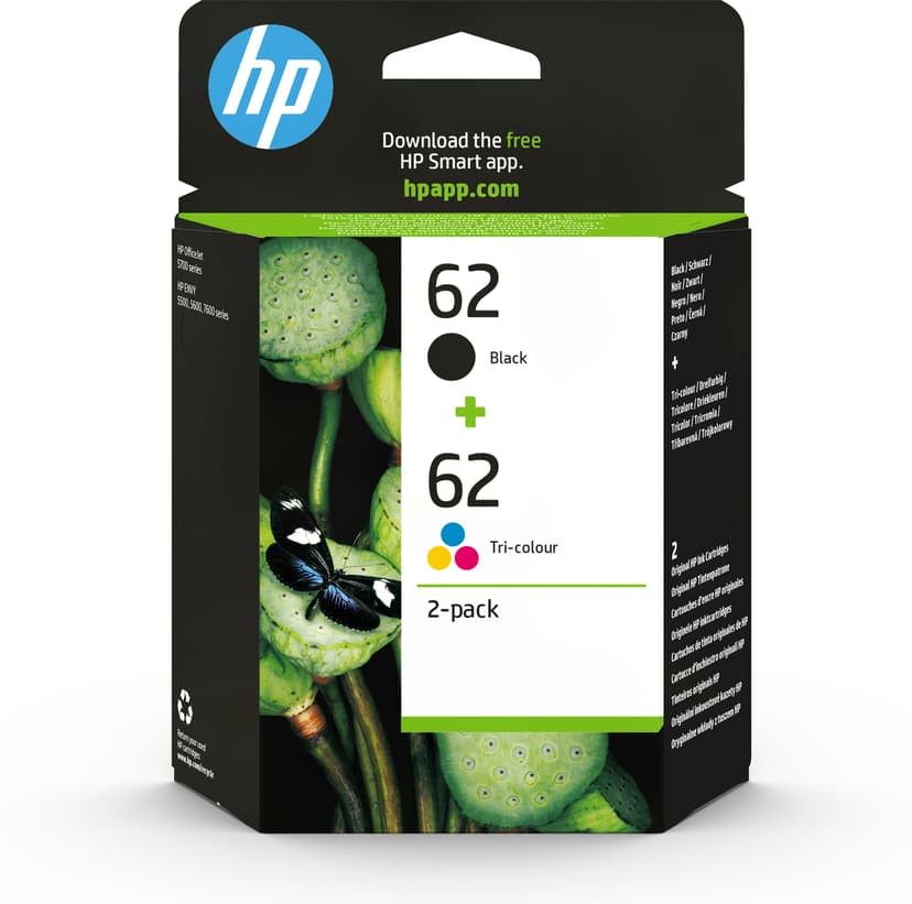 HP Blekk Multipack No.62 (Black/Color)