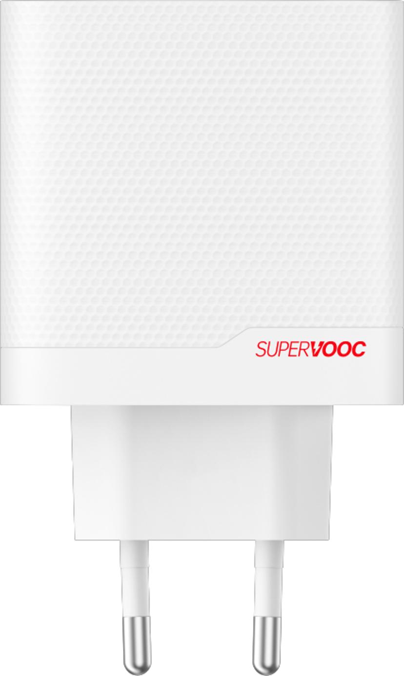 OnePlus SUPERVOOC 80W Dual Ports GaN Power Adapter Valkoinen