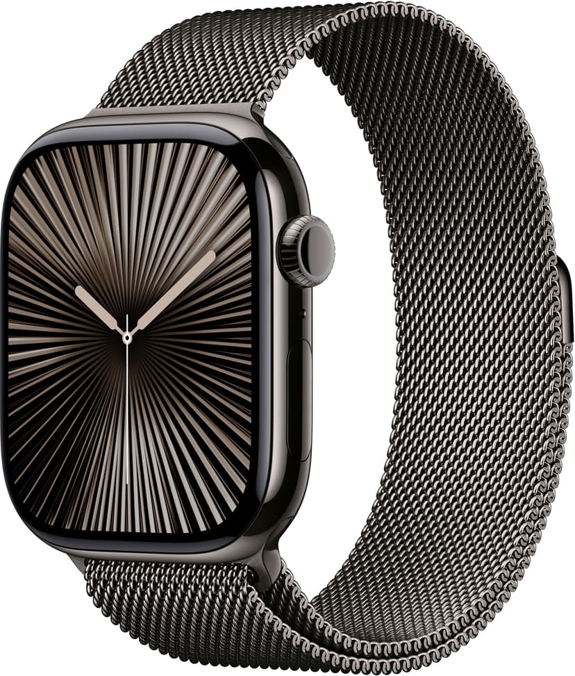 Apple Watch Series 10 GPS + Cellular 46mm Slate Titanium Case with Slate Milanese Loop - M/L