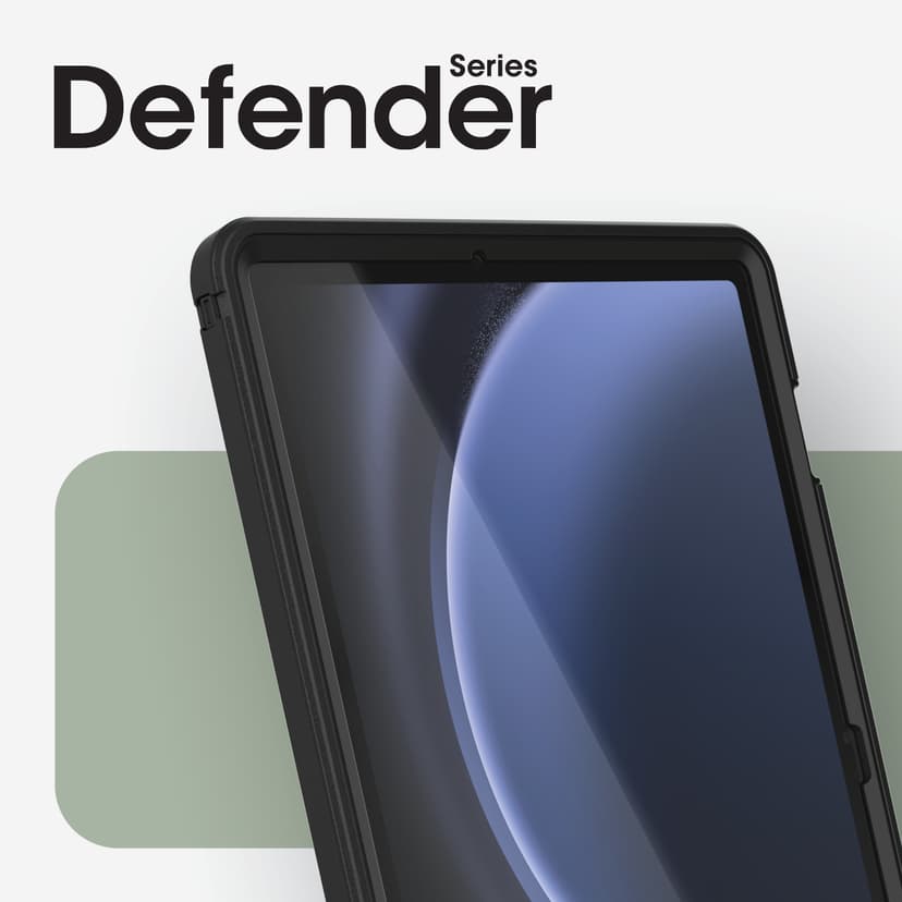 Otterbox Defender Samsung Galaxy Tab S10 FE, Samsung Galaxy Tab S9 FE Zwart