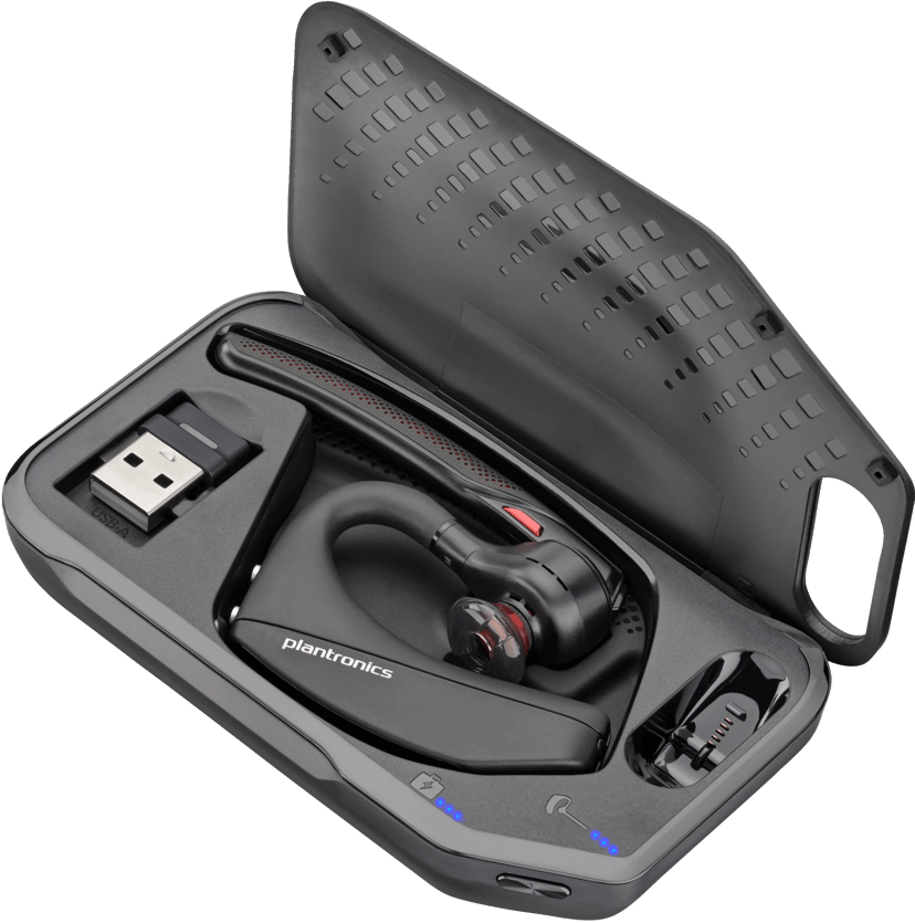 HP Voyager 5200 UC + BT700 (USB-A/USB-C adapter) USB Type-A Svart