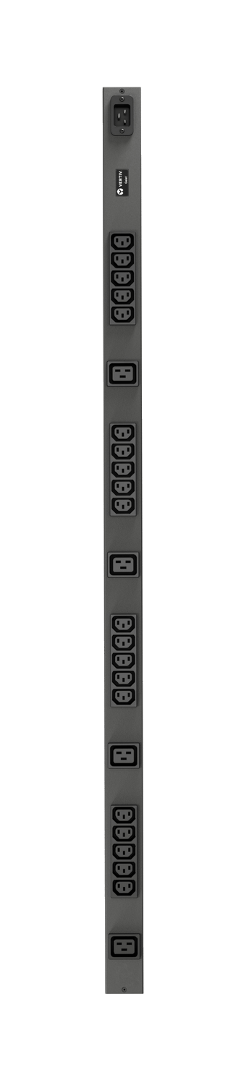 Vertiv Geist rPDU, basic, 0U, input C20 230V 16A, outputs (20)C13 | (4)C19 energiedistributie 24 AC-uitgang(en) Zwart