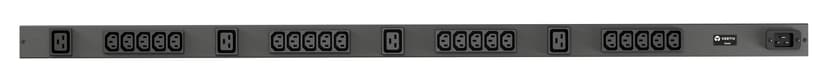 Vertiv Geist rPDU, basic, 0U, input C20 230V 16A, outputs (20)C13 | (4)C19 tehonjakeluyksikkö 24 AC-pistorasia(a) musta