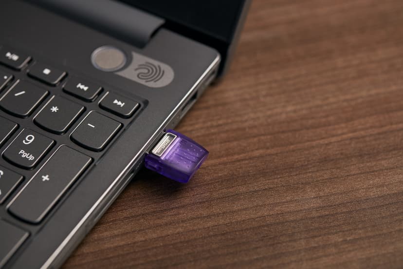 Kingston DataTraveler MicroDuo 256GB USB-A / USB-C Rustfrit stål, Lilla