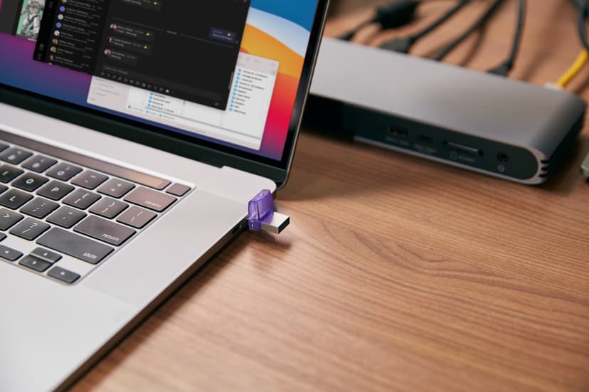 Kingston DataTraveler MicroDuo 64GB USB-A / USB-C Lilla, Rustfrit stål