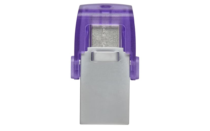 Kingston DataTraveler MicroDuo 256GB USB-A / USB-C Rustfrit stål, Lilla