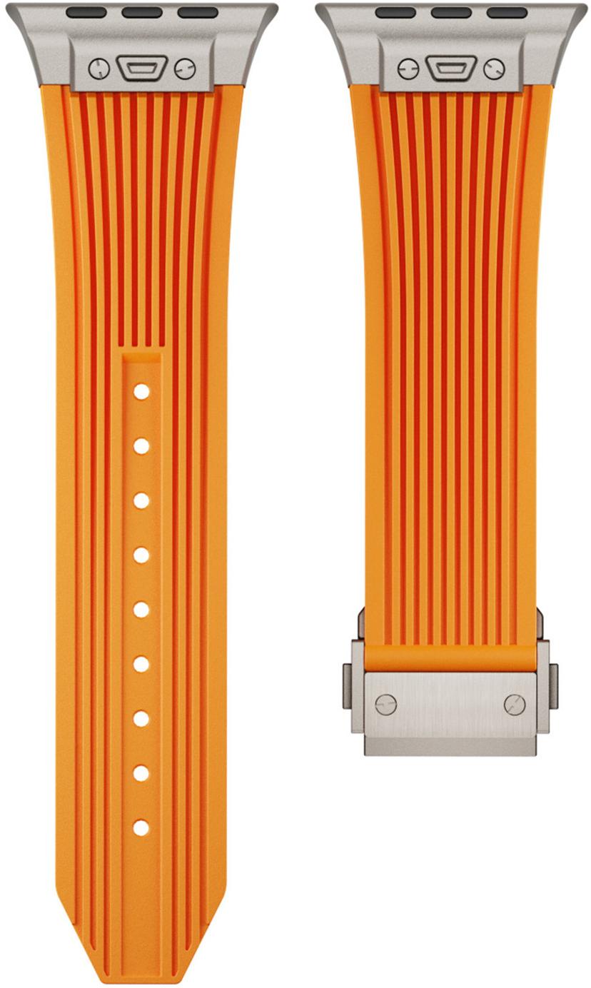 Cirafon Silikoniranneke Apple Watch -älykellolle (42/44/45/49 mm), jossa on taittolukko