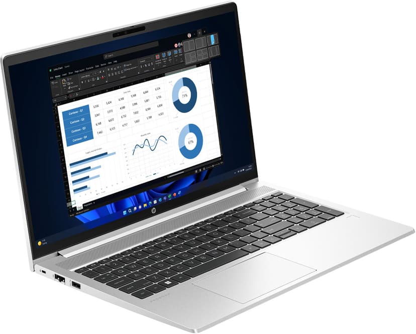 HP ProBook 450 G10 Intel® Core™ i7 i7-1355U Laptop 39,6 cm (15.6") Full HD 32 GB DDR4-SDRAM 512 GB SSD Wi-Fi 6E (802.11ax) Windows 11 Pro Sølv Intel Core i7 32GB 512GB 15.6"