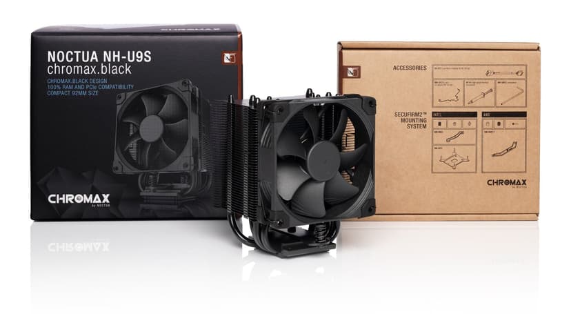 Noctua Nh-U9s Chromax Black CPU Cooler 92mm Køleplade/køler Krom, Sort