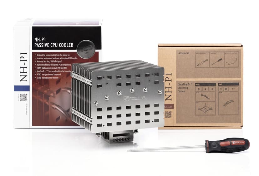 Noctua NH-P1 koelsysteem voor computers Processor Koelplaat/radiatoren Aluminium 1 stuk(s) Koelplaat/radiatoren Aluminium