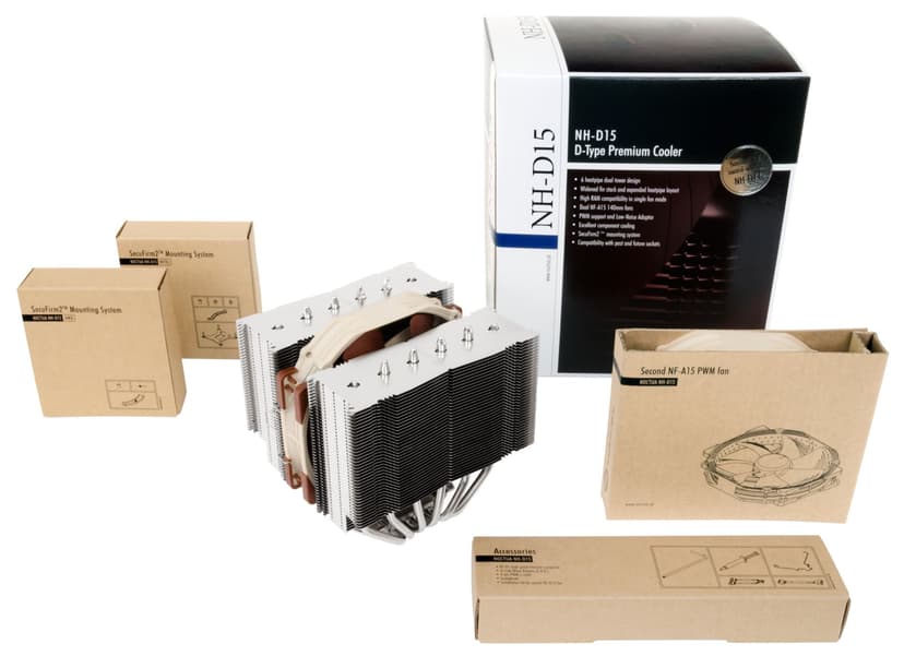 Noctua NH-D15 Køler Beige, Brun, Stål