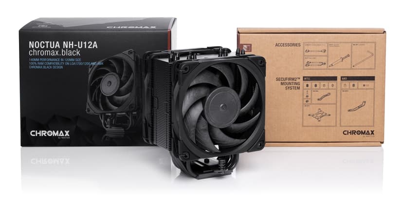 Noctua NH-U12A chromax.black Ilmanjäähdytin Musta