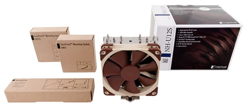 Noctua NH-U12S Køler Brun, Rustfrit stål