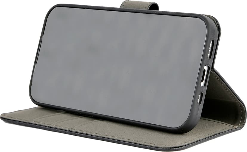 Cirafon Recycled PU Leather wallet iPhone 15 Musta