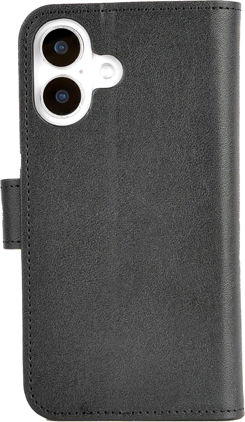 Cirafon Iphone 16 Recycled PU Leather wallet iPhone 16 Zwart