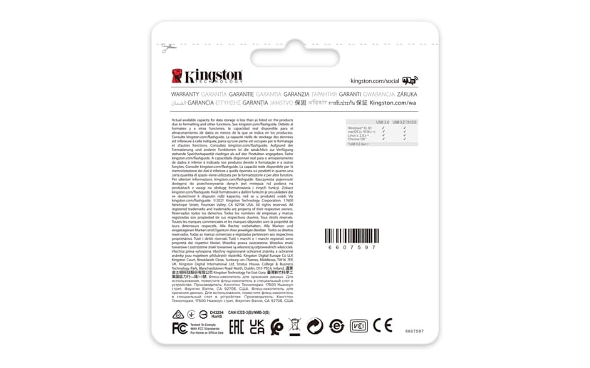 Kingston DataTraveler Exodia M 2-P 64GB USB-A Musta, Sininen