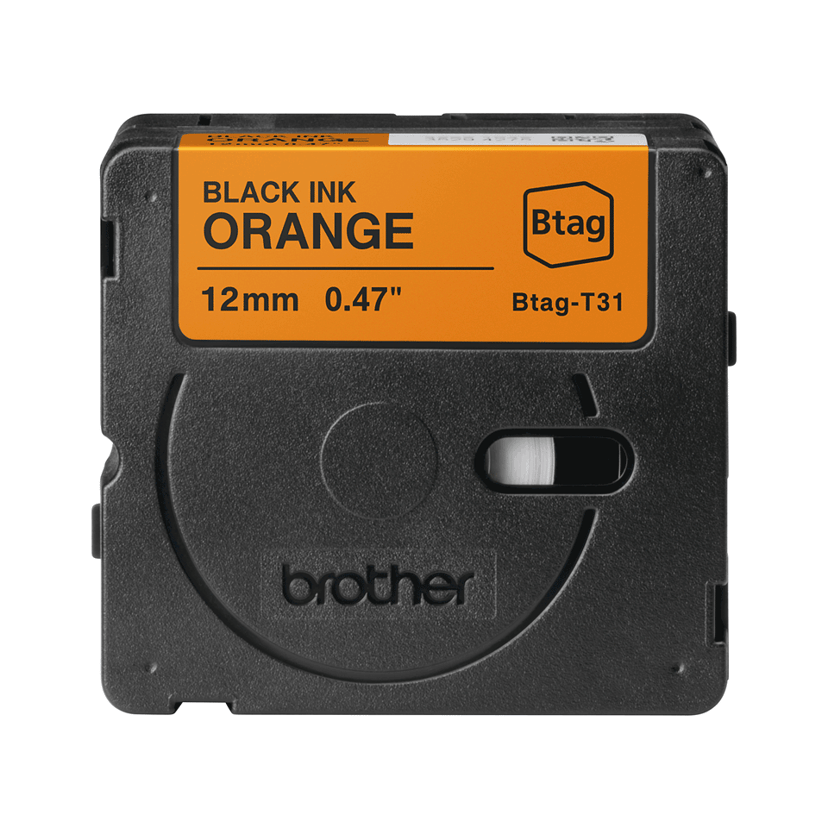 Brother Tape BTag-T31 12mm Svart/Oransje