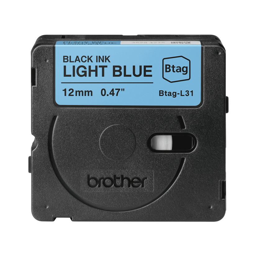 Brother Tape BTag-L31 12mm Svart/Ljusblå
