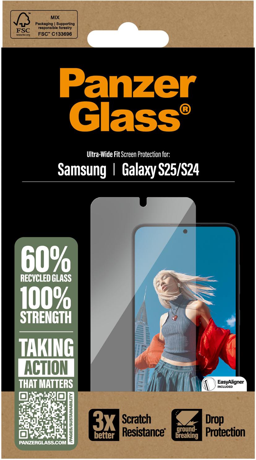 Panzerglass Ultra-Wide Fit skärmskydd Samsung Galaxy S24, Samsung Galaxy S25
