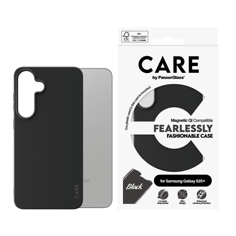 Panzerglass CARE Fashionable Case Samsung Galaxy S25+ Musta