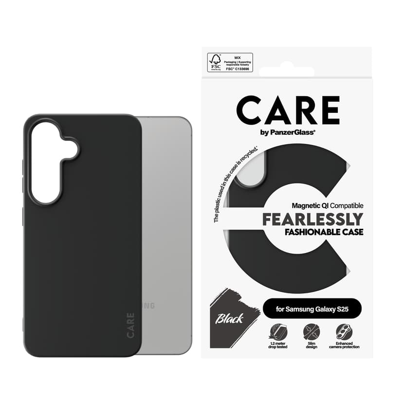 Panzerglass CARE Fashionable Case Samsung Galaxy S25 Svart