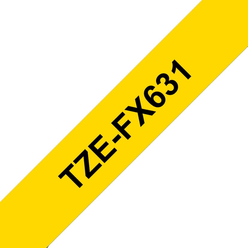 Brother Tape 12mm TZe-FX631 Svart/Gul Fleksibel