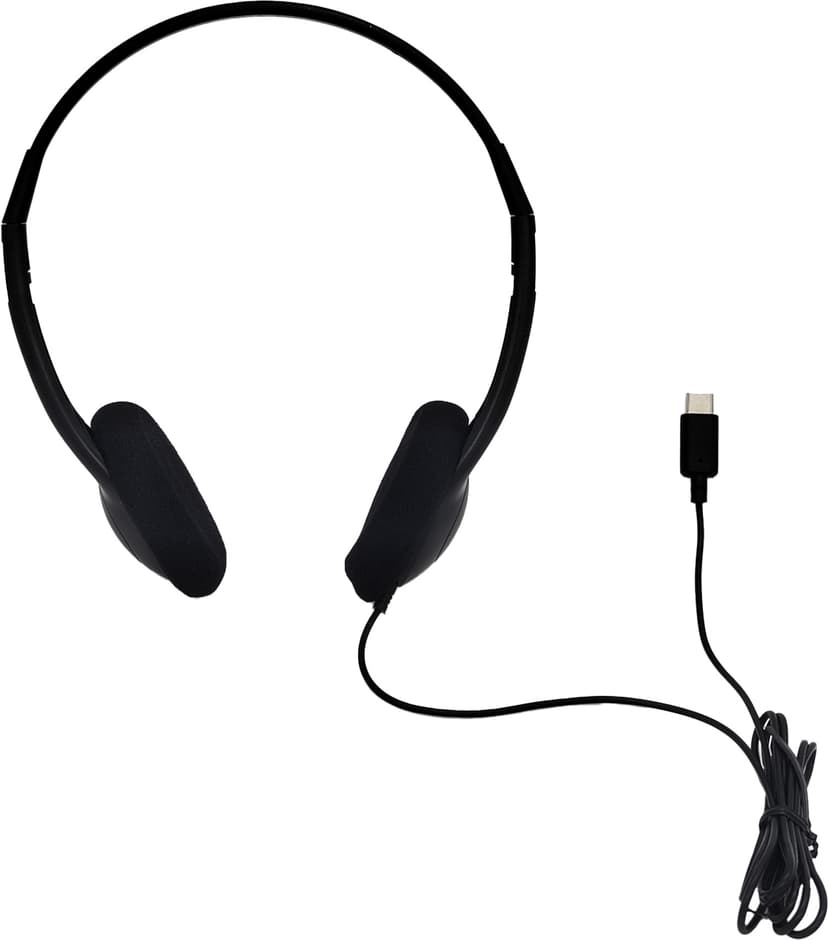 Acutek ON-EAR HEADPHONE H836 USB-C Dynamic USB-C Zwart