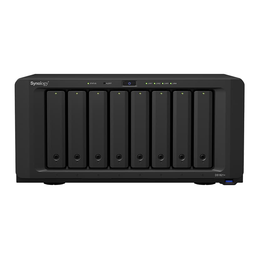 Synology DS1821+ met 8 vooraf geïnstalleerde 8TB-schijven (64TB)