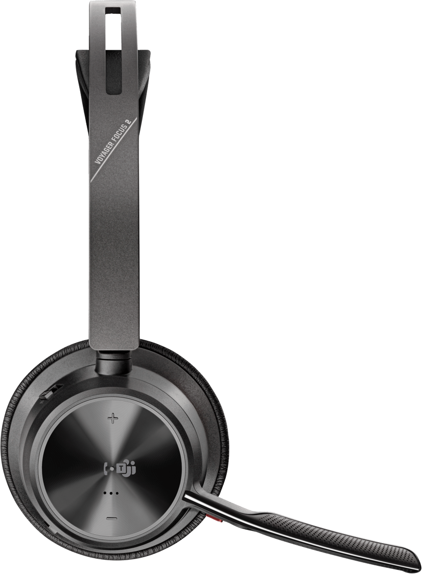 HP Poly Voyager Focus 2 med laddningsställ USB Type-C Svart UC, Microsoft Teams