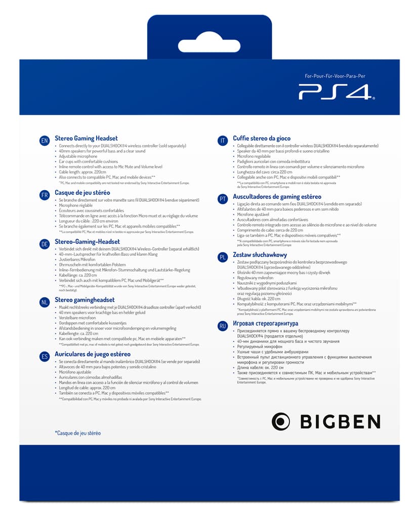 Nacon PS5 Gaming Headset V3 Stereo Vit