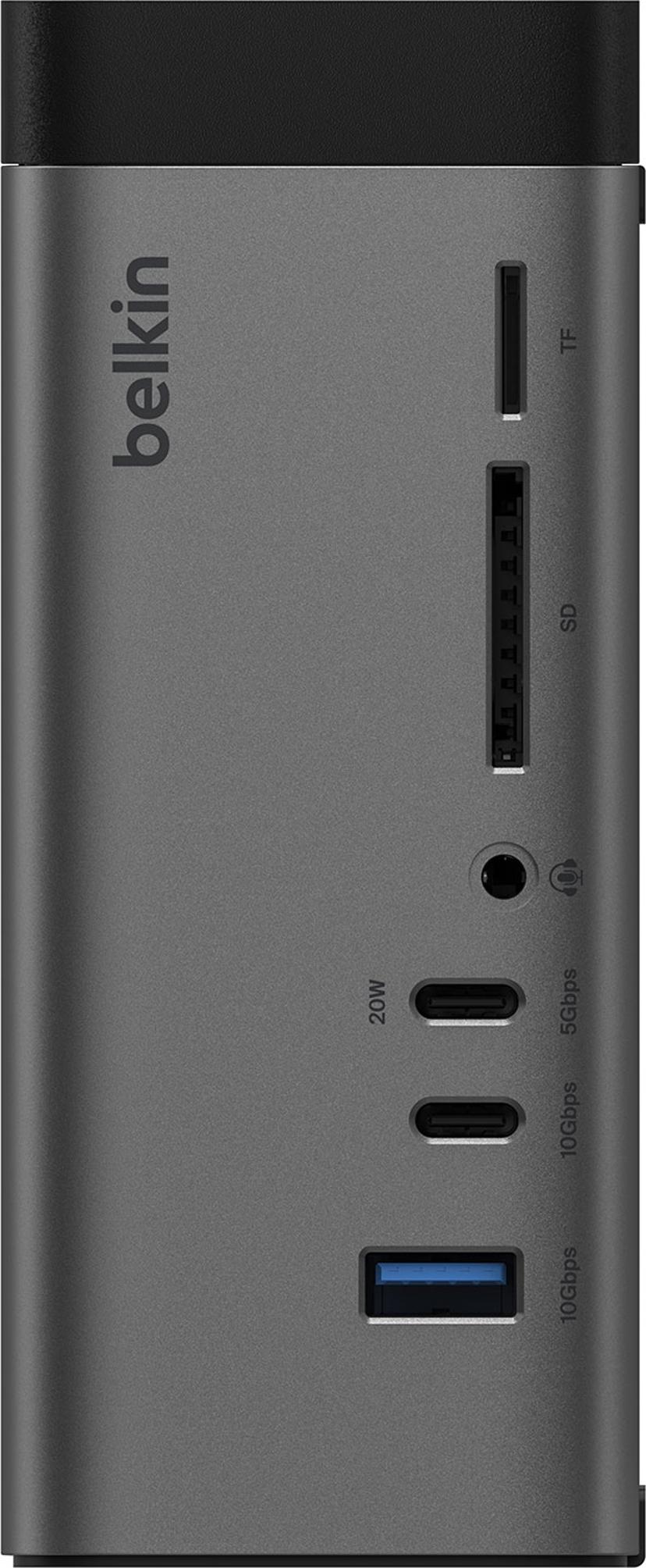 Belkin USB-C 11 in 1 Pro GaN Dock USB Type-C 3.5mm, HDMI, RJ-45, USB 3.2 Gen 1 (3.1 Gen 1) Type-C, USB 3.2 Gen 2 (3.1 Gen 2) Type-A, USB 3.2 Gen 2 (3.1 Gen 2) Type-C