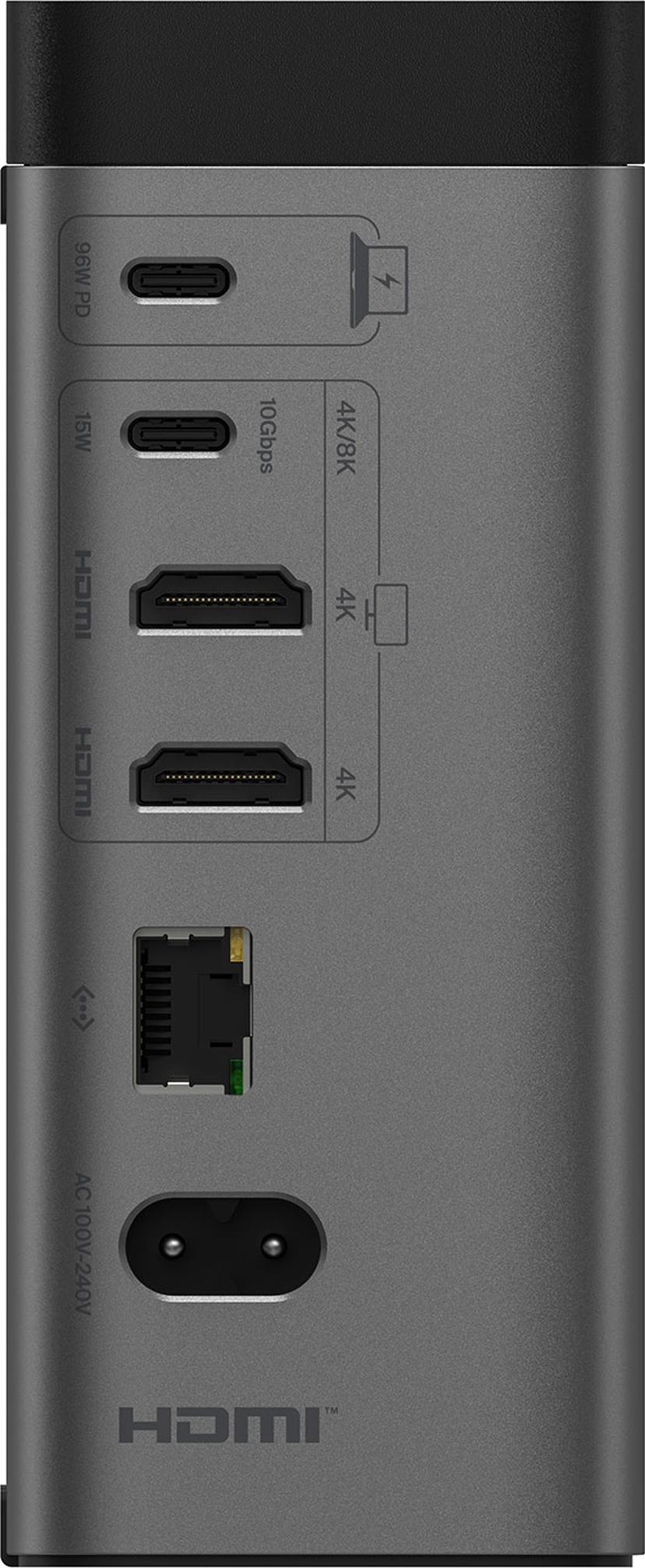Belkin USB-C 11 in 1 Pro GaN Dock USB Type-C 3.5mm, HDMI, RJ-45, USB 3.2 Gen 1 (3.1 Gen 1) Type-C, USB 3.2 Gen 2 (3.1 Gen 2) Type-A, USB 3.2 Gen 2 (3.1 Gen 2) Type-C