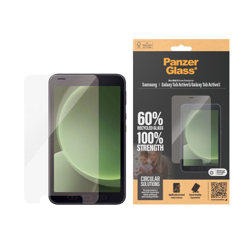 Panzerglass Ultra-Wide Fit skärmskydd Samsung Galaxy Tab Active 3, Samsung Galaxy Tab Active 5