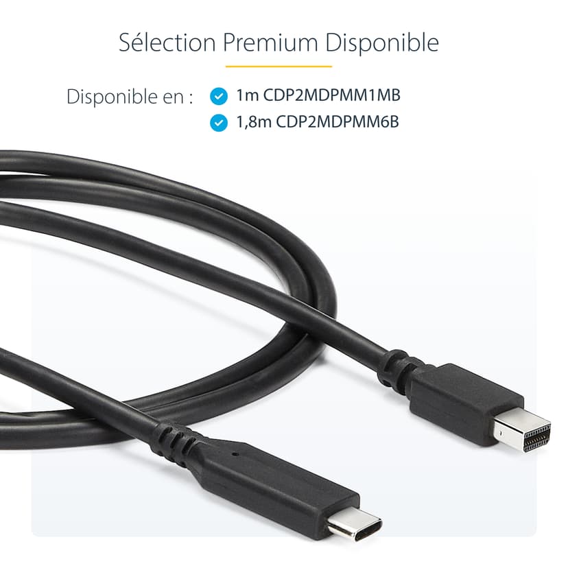 Startech USB-C to Mini DisplayPort Cable 1m USB C Mini DisplayPort Svart
