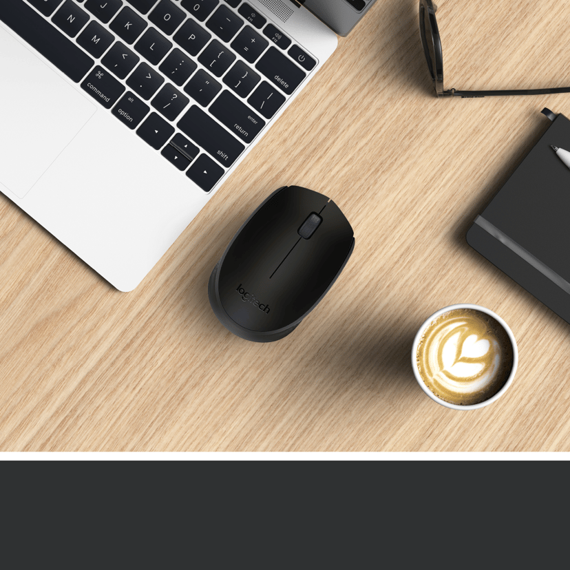 Logitech M171 Wireless Langaton RF Hiiri Musta, Harmaa