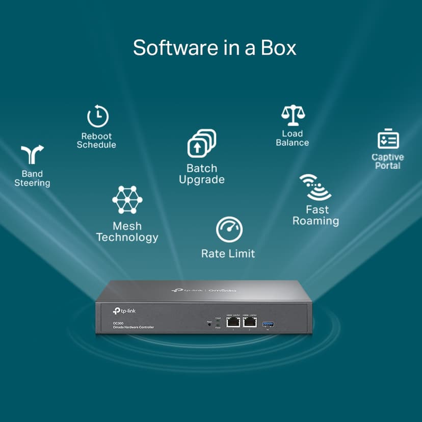 TP-Link Omada OC300 porttikäytävä/ohjain 10, 100, 1000 Mbit/s