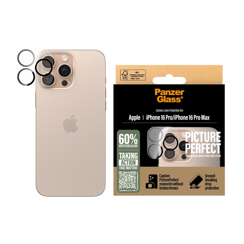 Panzerglass PicturePerfect Camera Lens Protector for iPhone 16 Pro/iPhone 16 Pro Max