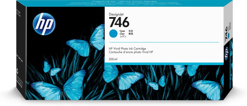 HP Bläck Cyan 746 300ml - DesignJet Z6/Z9+