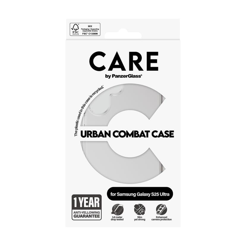 Panzerglass CARE Urban Combat Case Samsung Galaxy S25 Ultra Gjennomsiktig