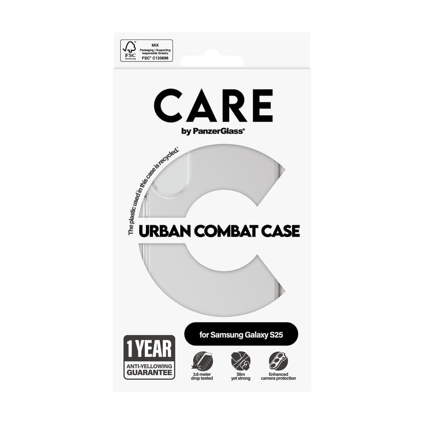 Panzerglass CARE Urban Combat Case Samsung Galaxy S25 Gjennomsiktig