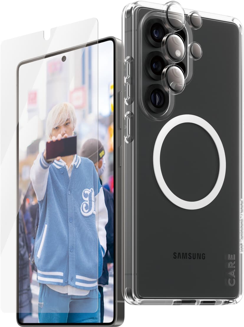 Panzerglass CARE 3-in-1 Bundle Samsung Galaxy S25 Ultra Gjennomsiktig
