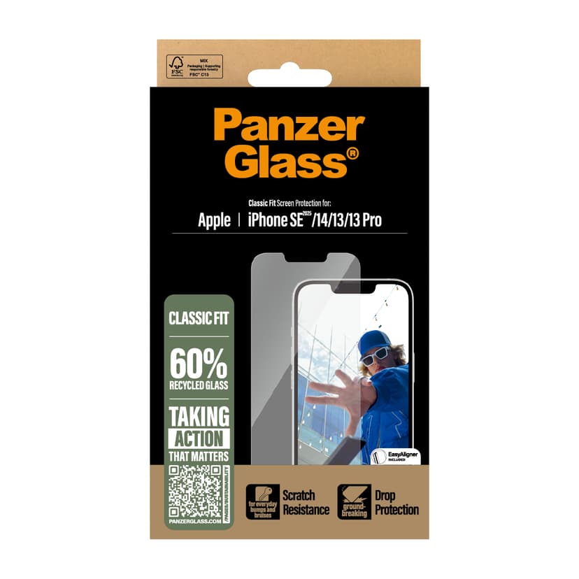 Panzerglass Classic Fit iPhone 13, iPhone 13 Pro, iPhone 14, iPhone 16e