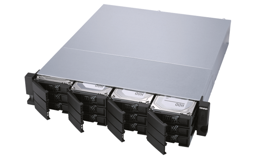 QNAP TL-R1200S-RP harddiskkabinett HDD/SSD-kabinett Sort, Grå 2.5/3.5"