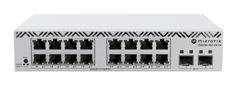 Mikrotik CSS318-16G-2S+IN 16xGbE 2xSFP+ Switch