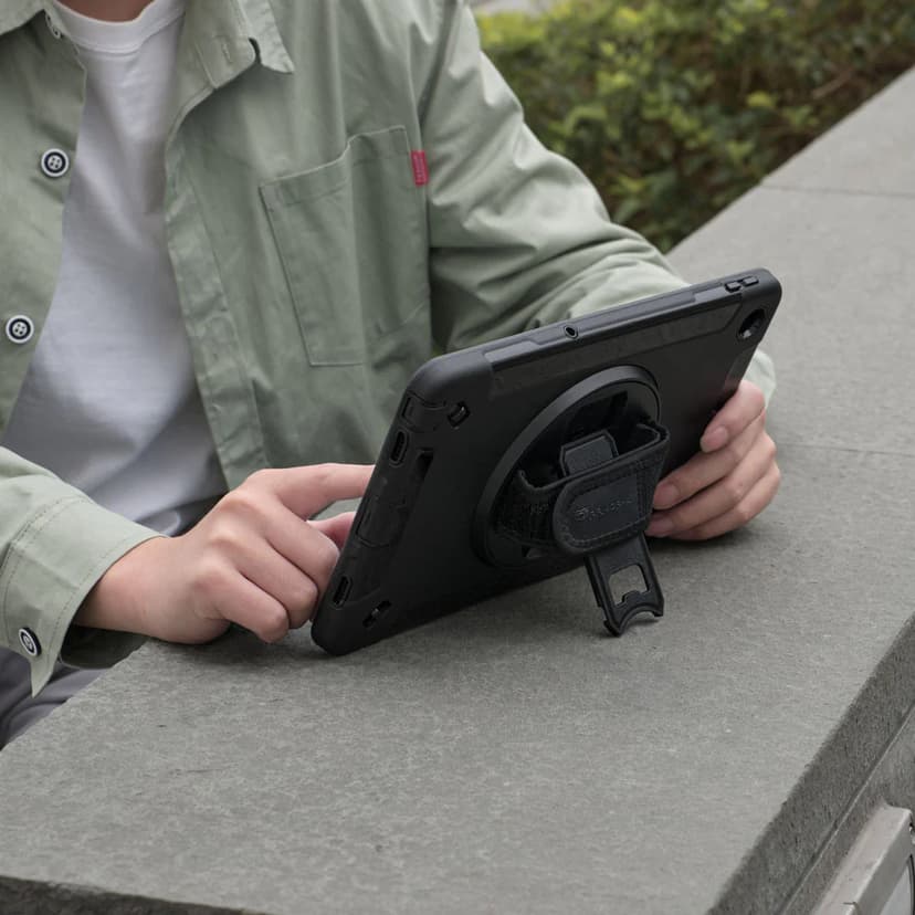 Armor-X Rainproof military grade rugged case with hand strap and kick-stand Lenovo Tab P12 Svart
