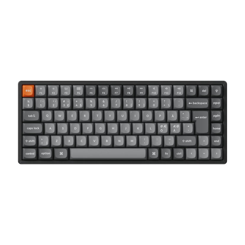 Keychron K2 Max 75% WL Tri-Mode HS Kablet og trådløs Keychron Super Brown Nordisk