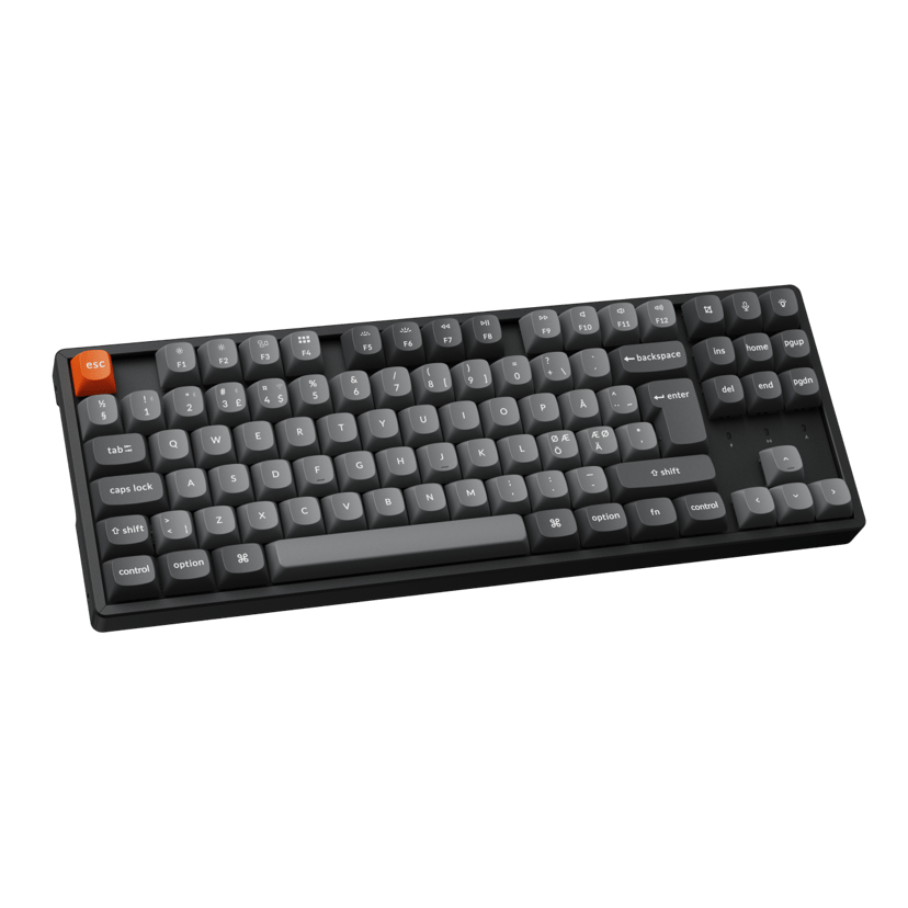 Keychron K8 Max 80% WL Tri-Mode HS Kablet og trådløs Keychron Super Red Nordisk