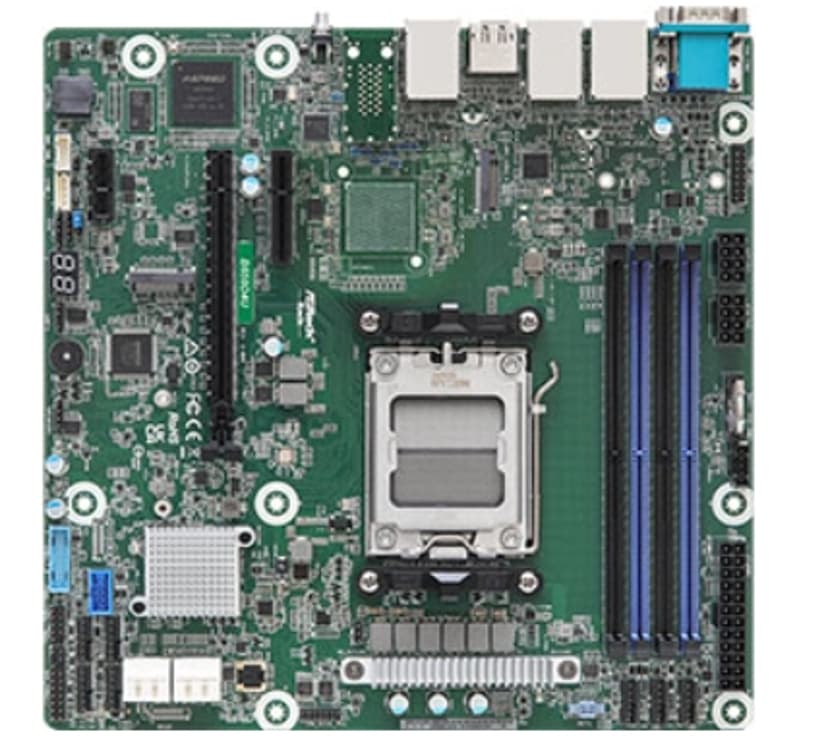 ASRock B650D4U emolevy AMD B650 Express Pistoke AM5 mikro ATX AM5 Micro-ATX