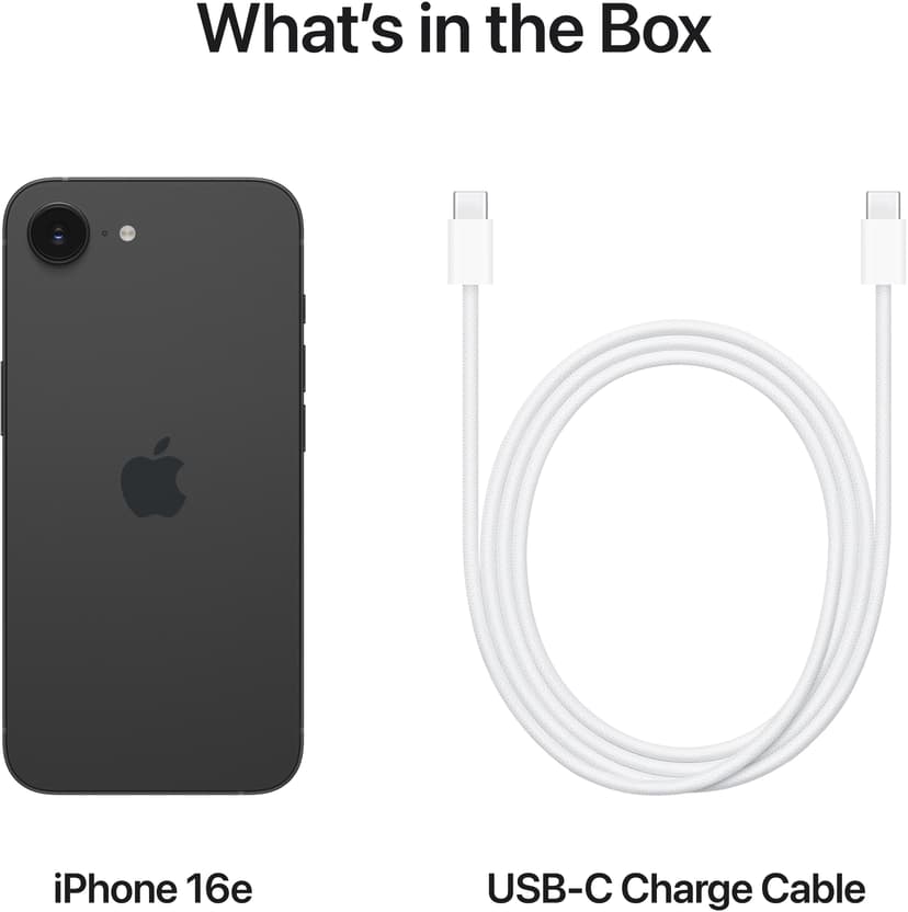 Apple iPhone 16e 128GB Sort